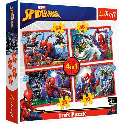 Puzzles 4 em 1 - The heroic Spider-Man / Disney Marvel