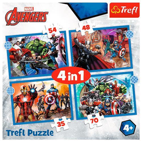 Puzzles 4 em 1 - Brave Avengers / Disney Marvel The Ave - Image 6
