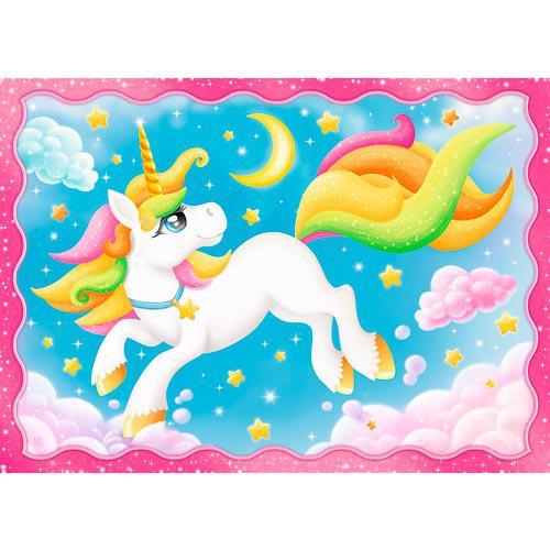 Puzzles 4 em 1 - Unicorns and magic / Trefl - Image 2