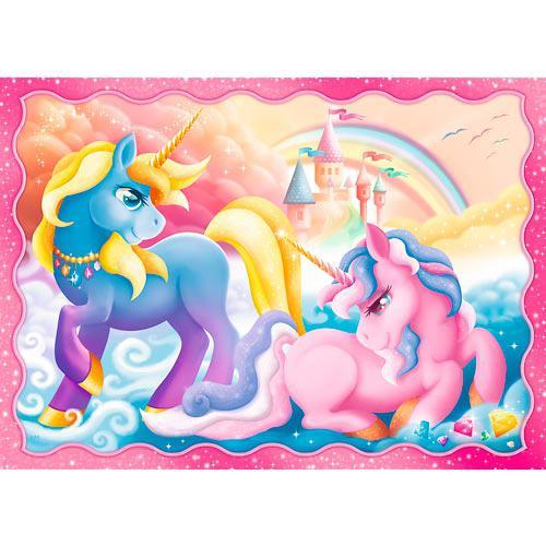 Puzzles 4 em 1 - Unicorns and magic / Trefl - Image 4