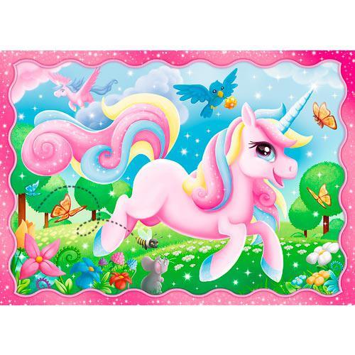 Puzzles 4 em 1 - Unicorns and magic / Trefl - Image 5