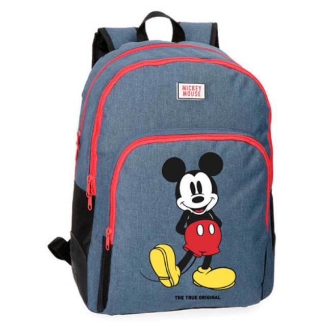 Mochila 44 cm 2 comp. Mickey Blue
