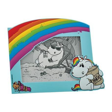 Chubby Unicórnio - Moldura Azul
