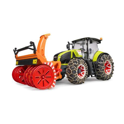 Claas Axion 950 with snow chains and snowblower - Image 2