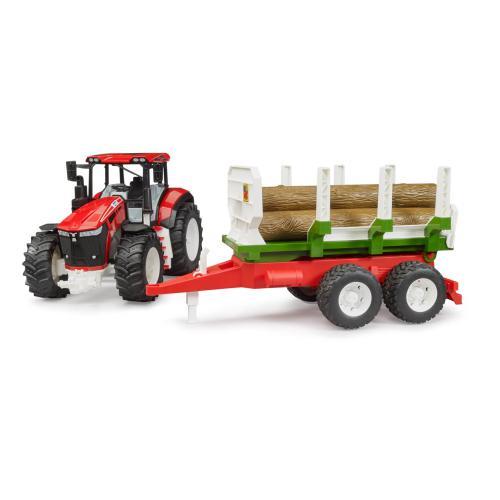 Trator Roadmax c/ Atrelado e 3 Troncos - Image 4