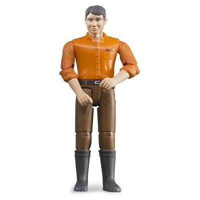 Man, light skin, brown jeans