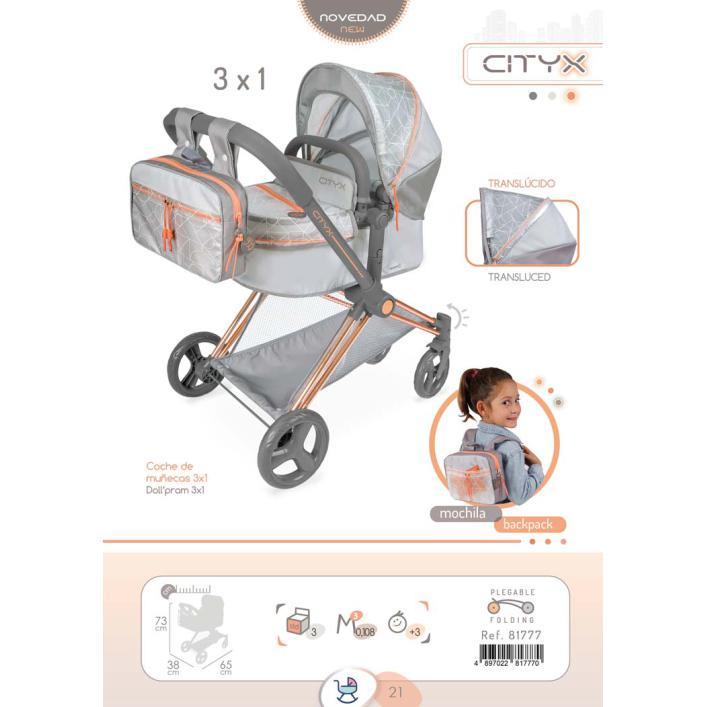 **Carrinho de Bonecas 3 em 1 - 73 cm. - Cityx - Image 11