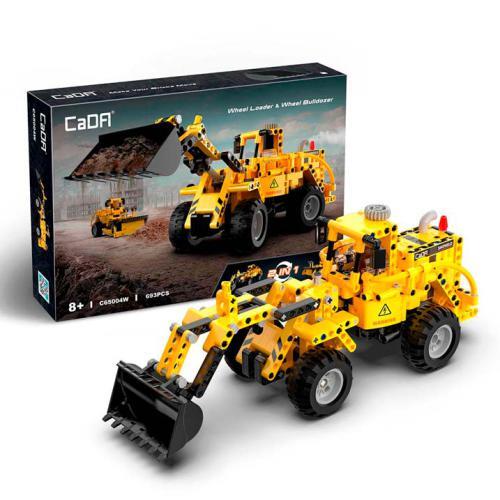 Cada: Escavadora Bulldozer 2 em 1 - 693 Pcs