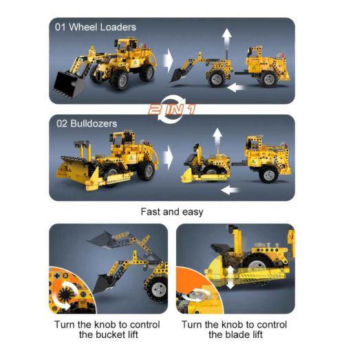 Cada: Escavadora Bulldozer 2 em 1 - 693 Pcs - Image 6