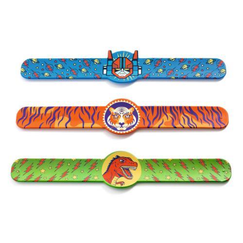 Display 15 Pulseiras Slap - Dinossauro, Tigre e Super H - Image 2