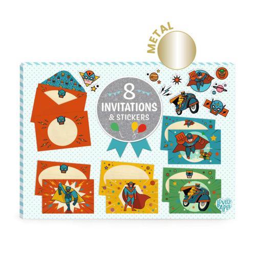 Kit 8 Convites de Aniversário - Super Heróis - Image 2