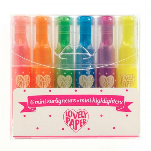 6 Mini Marcadores Neon Gel