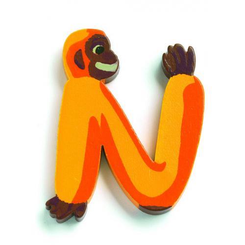 N - Letra com Desenho de Animal
