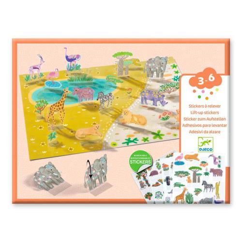Autocolantes Lift-Up 3D - Animais