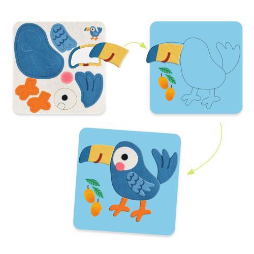 Quadro com Animais - Colagem com Feltro - Image 5