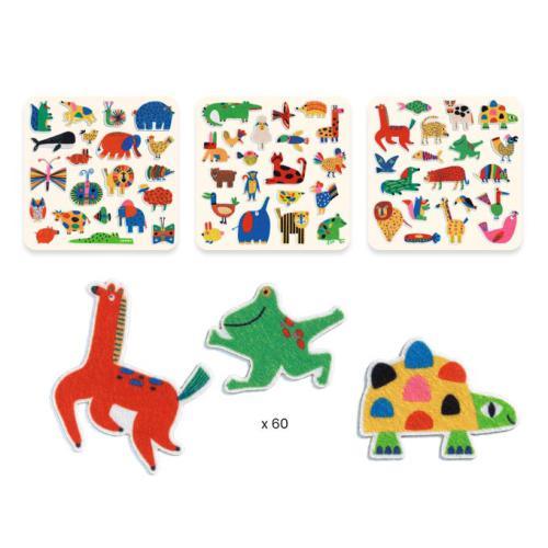 60 Autocolantes de Feltro - Animais - Image 4