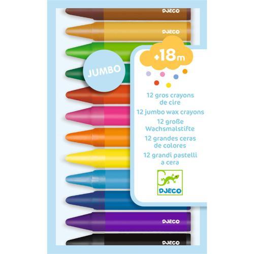 12 Lápis de Cera Jumbo