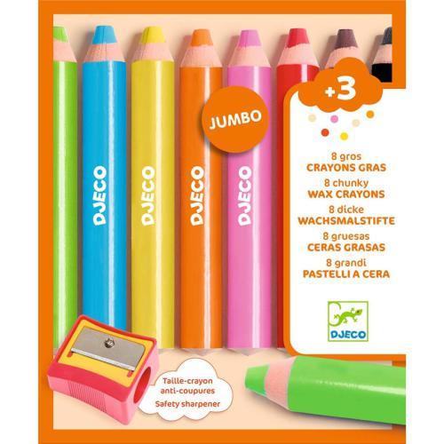 8 Lápis de Cor Jumbo