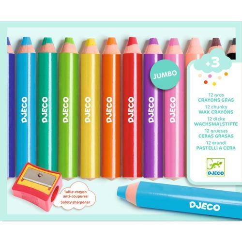 12 Lápis de Cor Jumbo