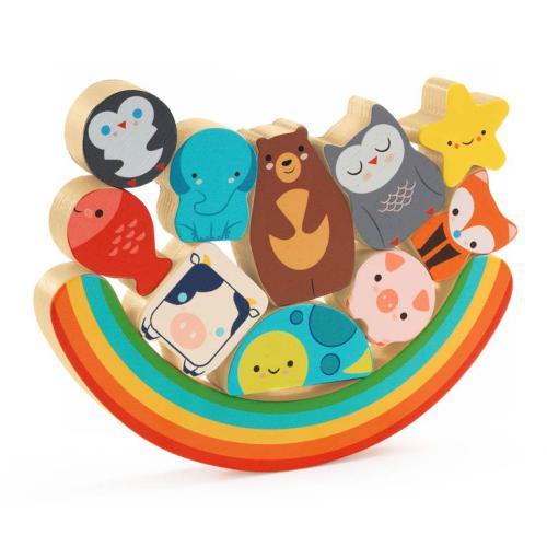 Puzz & Boom Rainbow - Puzzle de Madeira e Jogo de Equil
