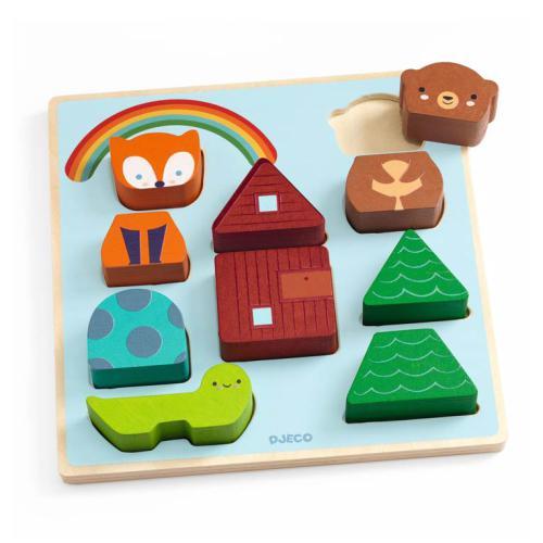 Puzz & Match Rainbow - Puzzle de Madeira e Jogo de Cons - Image 2