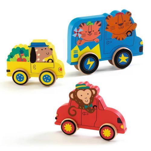 Puzz & Roll Color - Puzzle de Madeira c/ Carros - Image 2