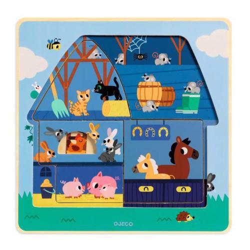 Chez Moo - Puzzle Madeira c/ 3 Camadas - Quinta