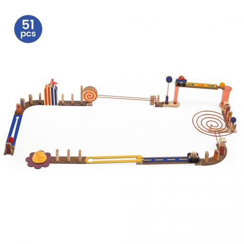 Zig&Go Junior- Jogo de Construção Pista Corrida 51 pç