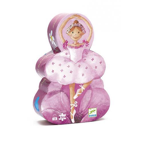 Bailarina c/ a Flor - Puzzle Silhueta 36 Peças