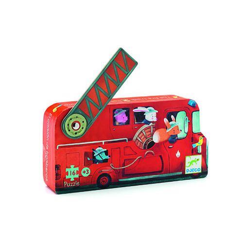 Camião dos Bombeiros - Puzzle Silhueta 16 Peças