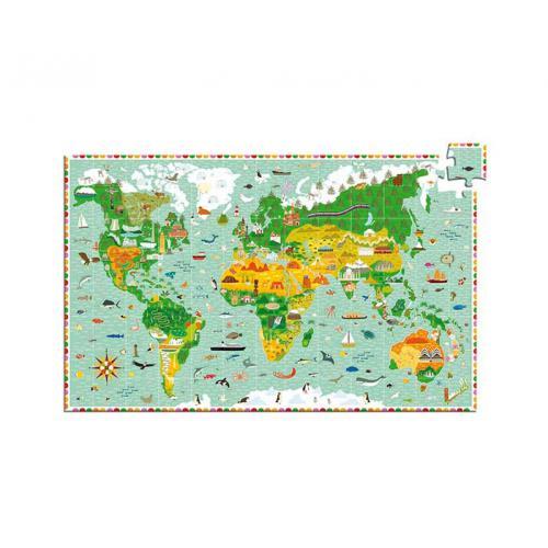 Ao Redor do Mundo + Livro - Puzzle Observação 200 Pcs