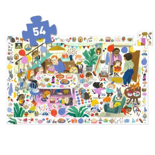 Festa de Aniversário - Puzzle de Observação 54 Peças