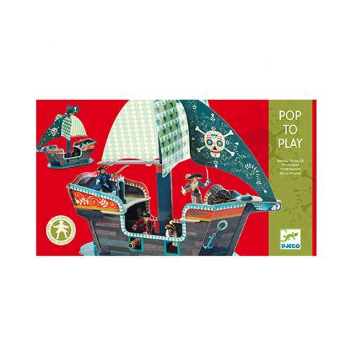 Barco Pirata 3D em Cartão - Image 2