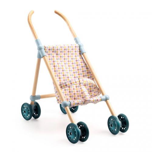 **Carrinho de Bebé de Madeira Little Cubes - 44 cm