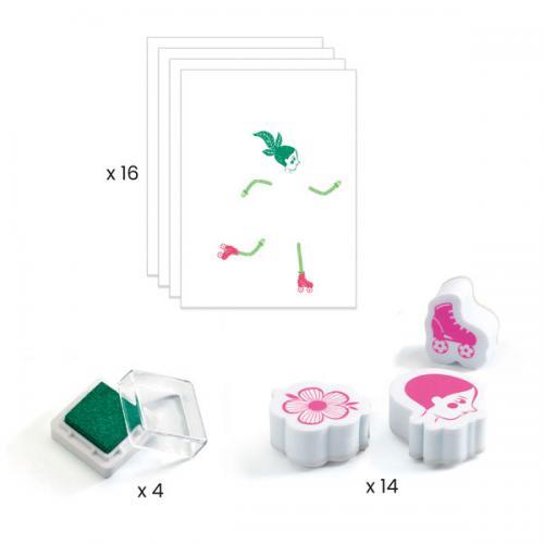 Meninas Floridas - Kit de Carimbos - Image 2