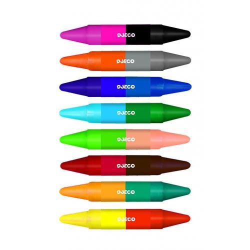 8 Lápis de Cera de Duas Pontas (16 Cores) - Image 2
