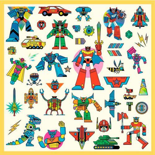 Robots - 160 Autocolantes - Image 3