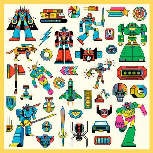 Robots - 160 Autocolantes - Image 4
