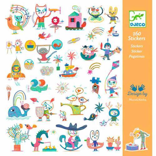 Mundo Djeco - 160 Autocolantes