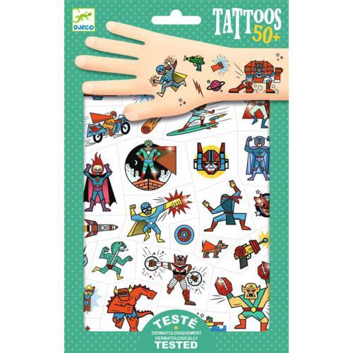 Heróis e Vilões - 50 Tatuagens Efeito Metalizado