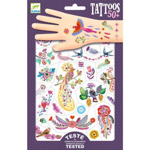 Pássaros Brilhantes - 50 Tatuagens Efeito Metalizado