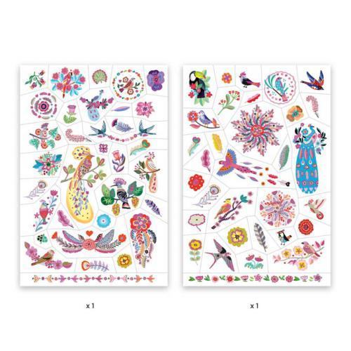 Pássaros Brilhantes - 50 Tatuagens Efeito Metalizado - Image 2