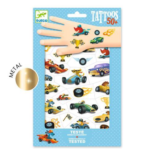 Carros - 50 Tatuagens Efeito Metalizado