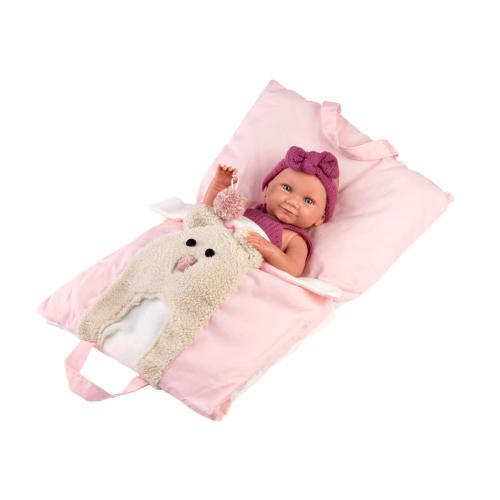 Nica Recém Nascida 40 cm c/ Saco Cama de Passeio