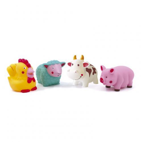 4 Animais de Plástico para Banho - Quinta