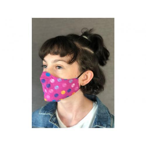 Máscaras p/ Crianças 3PLY Rosa Pintas - Image 2