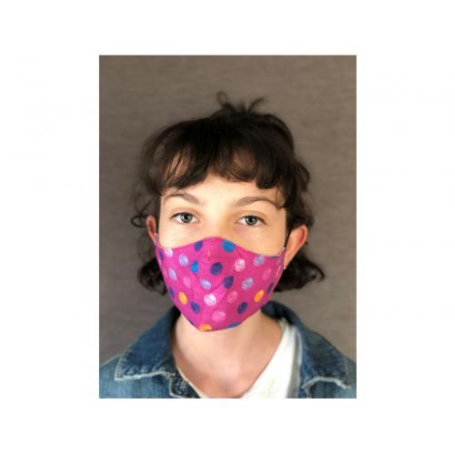 Máscaras p/ Crianças 3PLY Rosa Pintas - Image 3