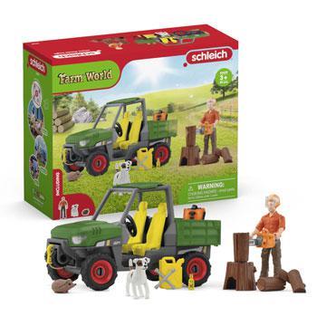 Agricultor com veículo