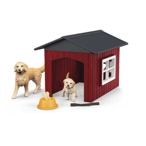 Casota de cão com Golden Retriever