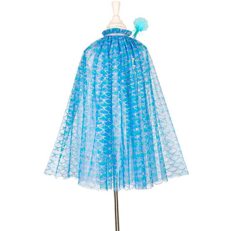 Marlya- Conjunto Capa Sereia + Tiara + Varinha 5-7 anos